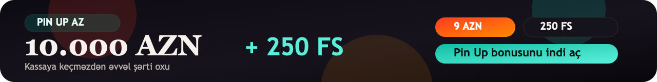 Pin Up ödəniş banneri