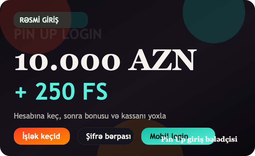 Pin Up giriş səhifəsi üçün hero banner